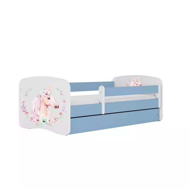 Detská Posteľ. Babydreams+Sz+M modrá 70x140 Kôň