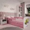 Detská Posteľ. Babydreams+Sz+M Ružová 80x160 Rýpadlo,5