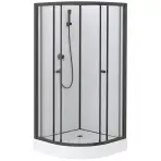 Sprchový box štvrťkruhový Elize 80x80x200 čierny