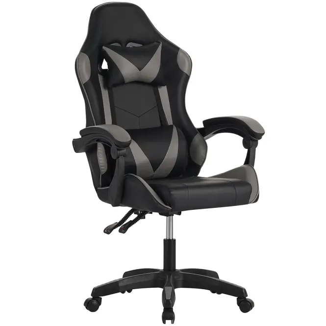 Kreslo pre Hráča Fotyn 8684 čierna/sivá