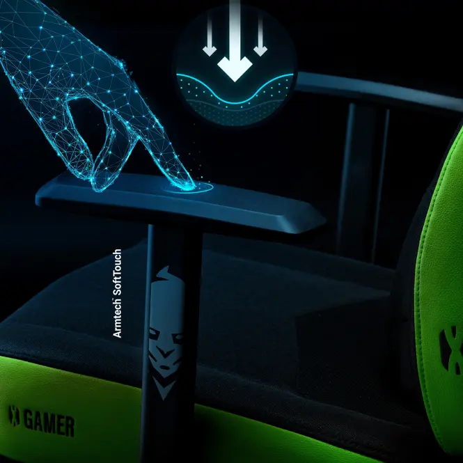 Detské herné kreslo Diablo X-Gamer 2.0 green emerald