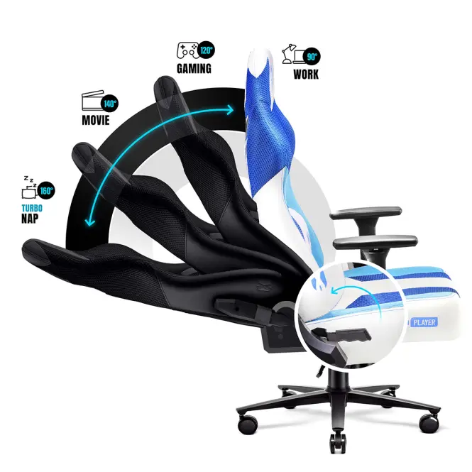 Otočné kreslo Normal Diablo X-Player 2.0 frost white,9