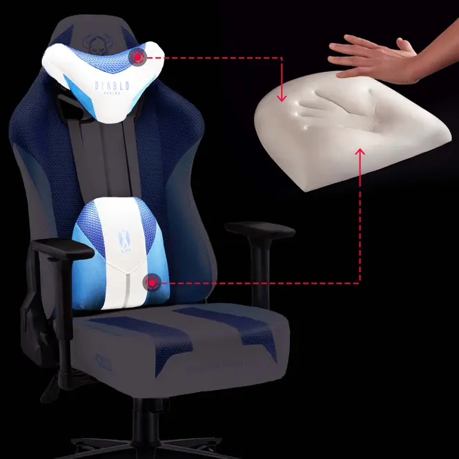 Otočné kreslo Normal Diablo X-Player 2.0 frost white,14