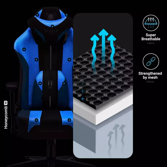 Otočné kreslo Normal Diablo X-Player 2.0 frost white