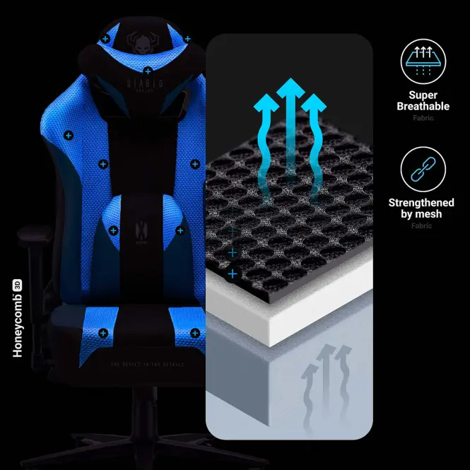 Otočné kreslo King  Diablo X-Player 2.0 frost black,11