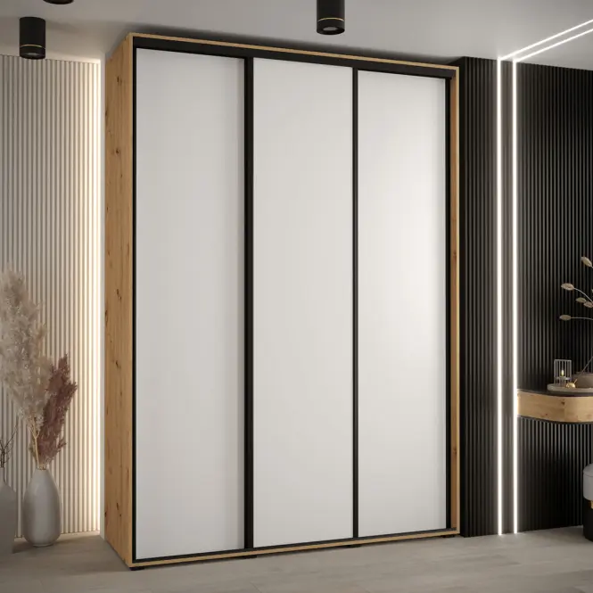Skriňa 45 Canaris 1 180 artisan/biela/čierna