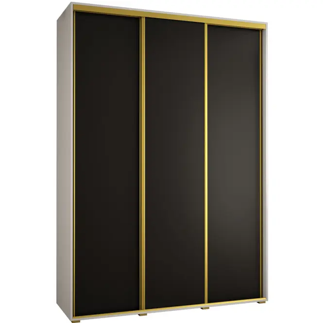 Skriňa 45 Canaris 1 180 biela/čierna/gold