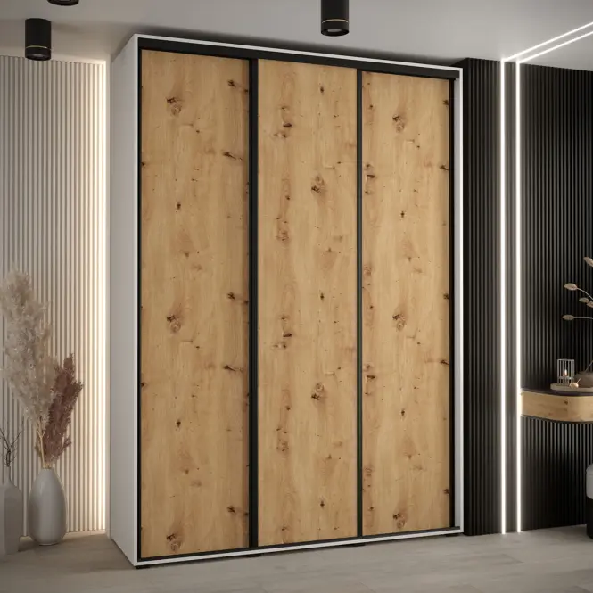 Skriňa 45 Canaris 1 200 biela/artisan/čierna