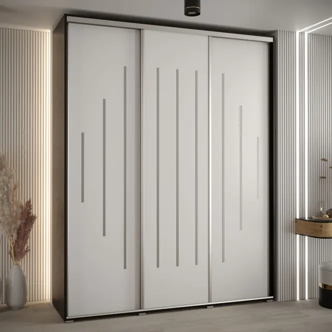 Skriňa 45 Canaris 12 190 čierna/biela/silver