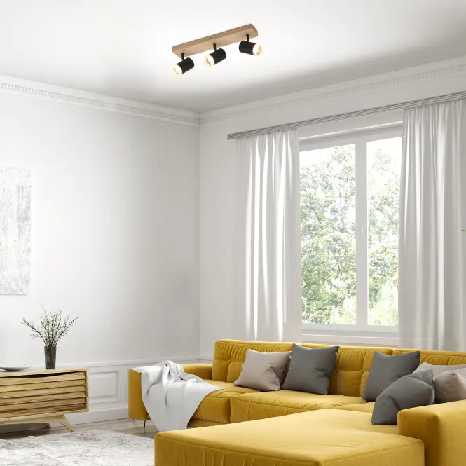 Stropné bodové svietidlo TORAS GU10 3XMAX 5W LS3