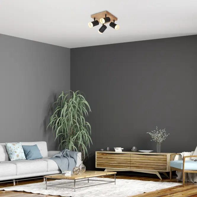 Stropné bodové svietidlo  TORAS GU10 4XMAX 5W LS4
