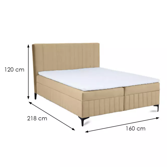Kontinentálna posteľ Sergio 160x200 Bluvel 28 s topperom