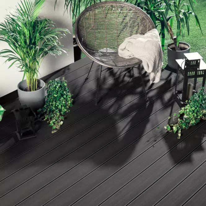 Kompozitná terasová doska Mercado optimum antracit 2200x140x20 mm