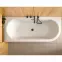 Voľne stojaca vaňa rohová  Avita A-Line 150/75 P + sifón klik-klak čierny s prepadom slim,8