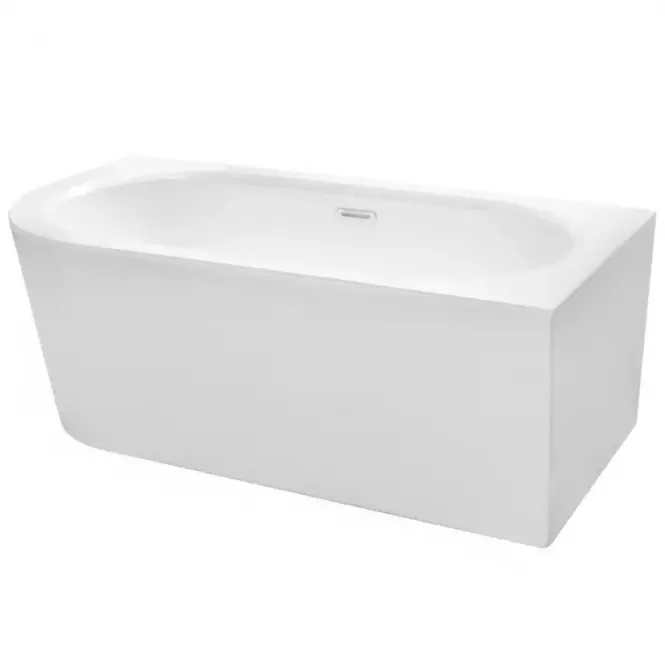 Voľne stojaca vaňa rohová Avita A-Line 170/75 P + sifón klik-klak čierny s prepadom slim