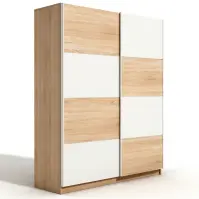 Skriňa Alfa 3 150 cm dub sonoma/biela