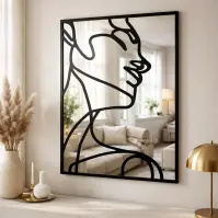 Dekoratívne zrkadlo woman black 68X94 TY006