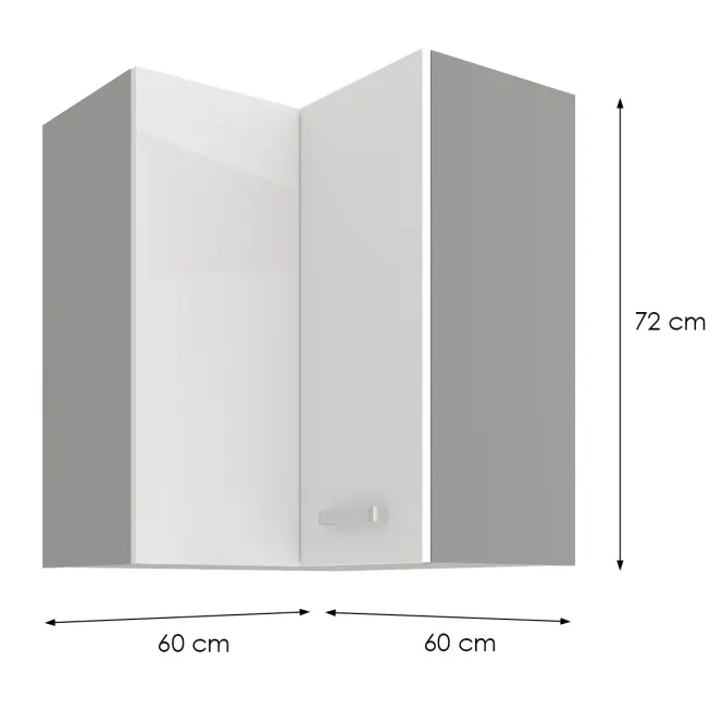 Skrinka do kuchyne BIANKA 60X60 GN-72 2F (90°)