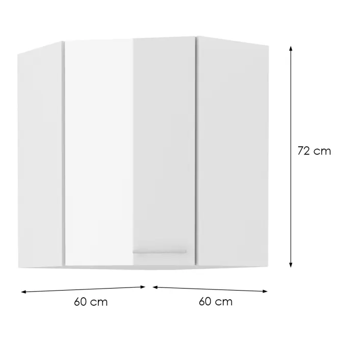 Skrinka do kuchyne LARA biely 60X60 GN-72 2F (45°)