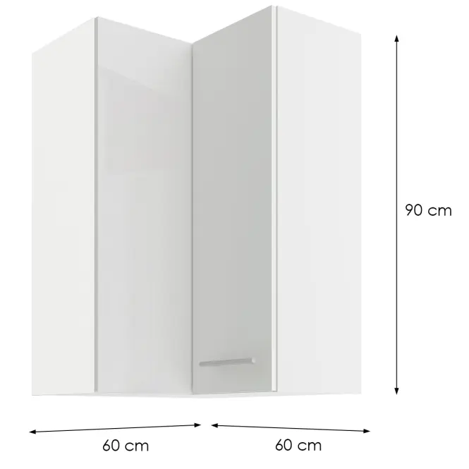 Skrinka do kuchyne LARA biely 60X60 GN-90 2F (90°)