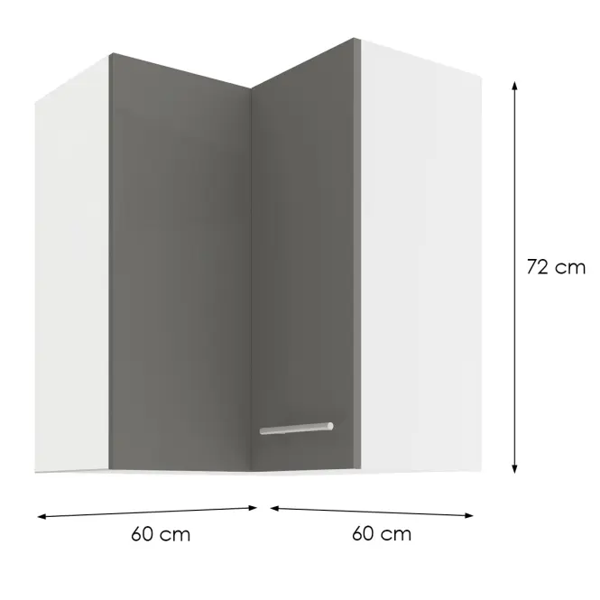 Skrinka do kuchyne LARA GREY 60X60 GN-72 2F (90°)