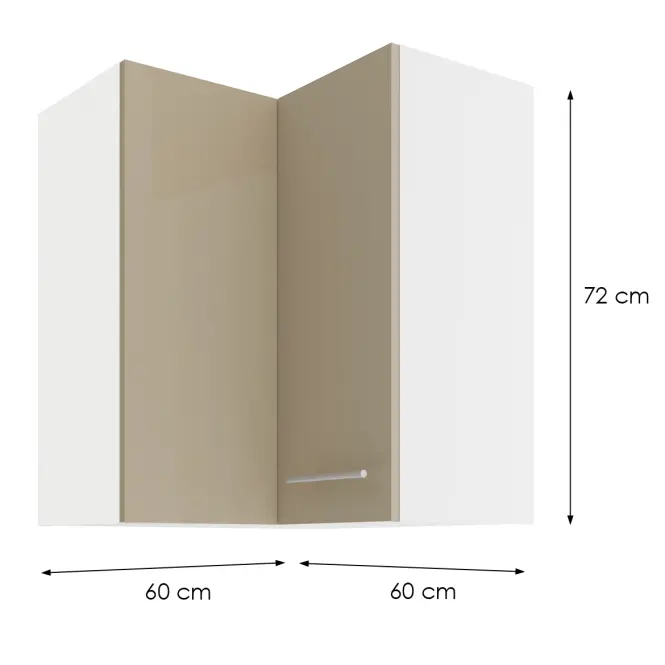 Skrinka do kuchyne LARA CAPPUCCINO 60X60 GN-72 2F (90°)