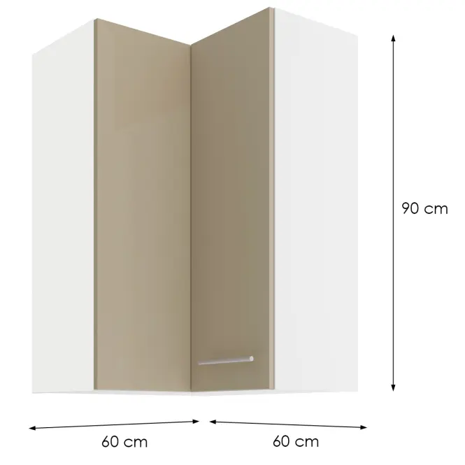Skrinka do kuchyne LARA CAPPUCCINO 60X60 GN-90 2F (90°)