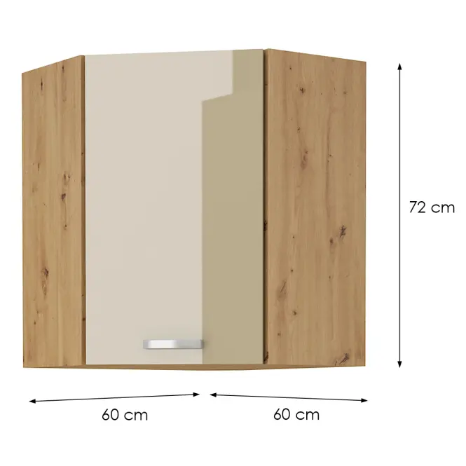 Skrinka do kuchyne ARTISAN CAPPUCCINO 60X60 GN-72 2F (45°)