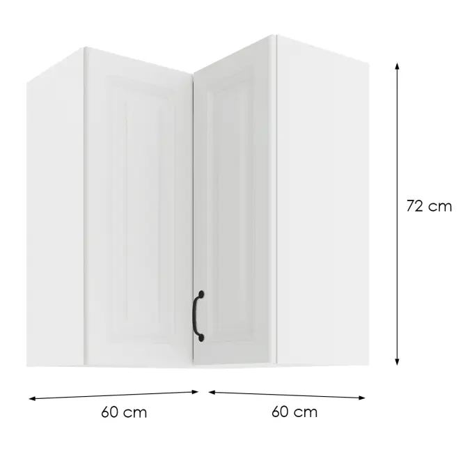 Skrinka do kuchyne STILO biely/biely 60X60 GN-72 2F (90°)