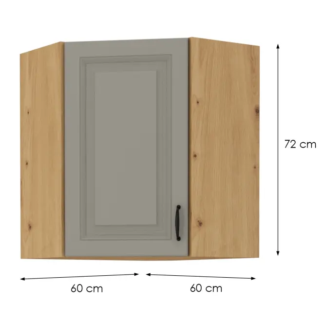 Skrinka do kuchyne STILO CLAYGREY/ARTISAN 60X60 GN-72 2F (45°)