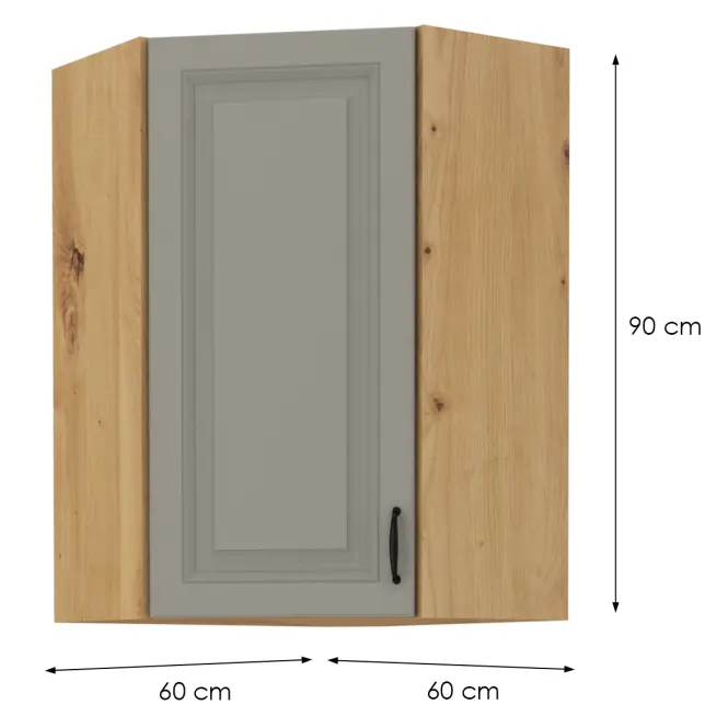 Skrinka do kuchyne STILO CLAYGREY/ARTISAN 60X60 GN-90 1F (45°)