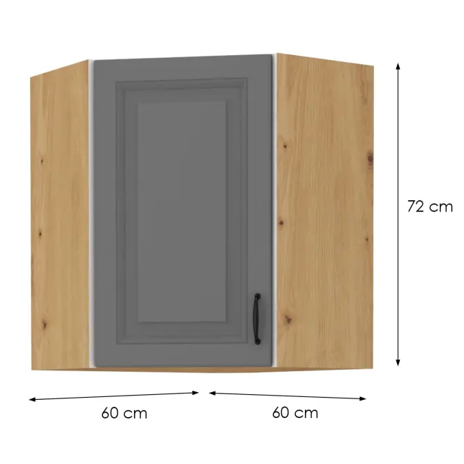 Skrinka do kuchyne STILO DUSTGREY/ARTISAN 60X60 GN-72 2F (45°)
