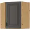 Skrinka do kuchyne STILO GRAFIT/ARTISAN 60X60 GN-72 2F (45°)