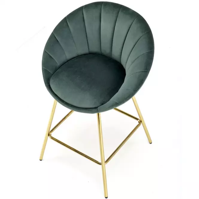 Barová Stolička H112 zelená/zlatá,13