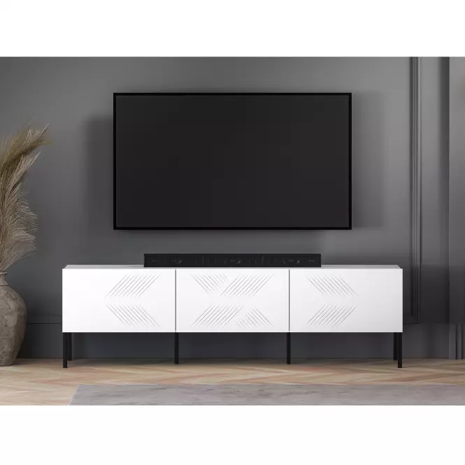 TV stolík Clearing 04 biela/čierna,5
