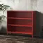 Regál kovový nízky Luca Modern Red,4