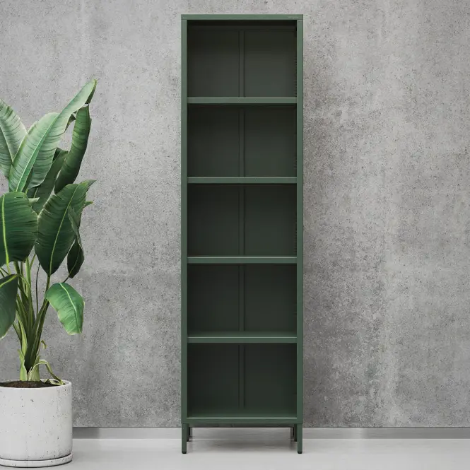 Regál Kovový Vysoký Mario Modern Bottle Green