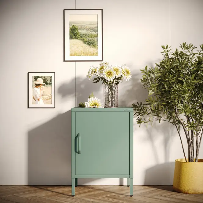 Nočný stolík kovový Mia Modern Sea Green