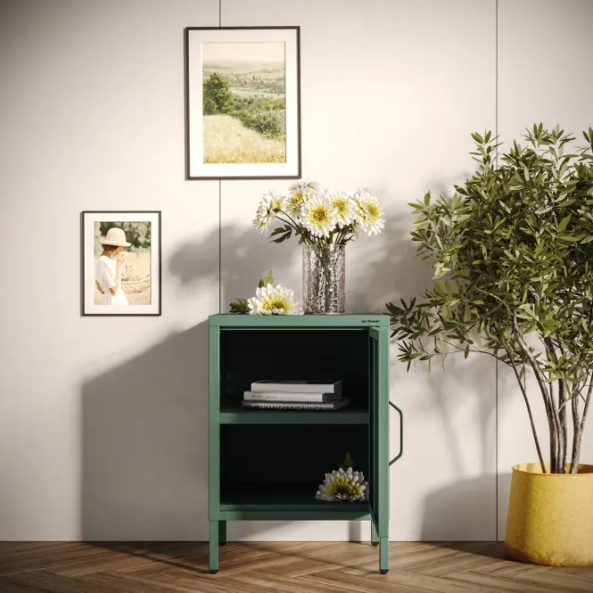 Nočný stolík kovový Mia Modern Sea Green