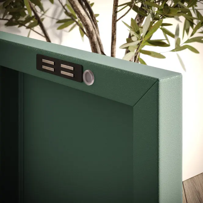 Nočný stolík kovový Mia Modern Sea Green