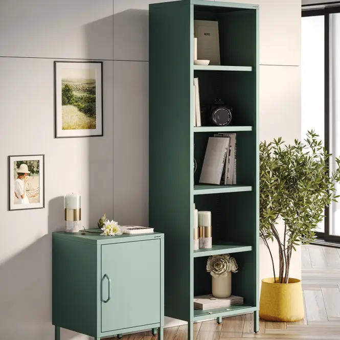 Nočný stolík kovový Mia Modern Sea Green