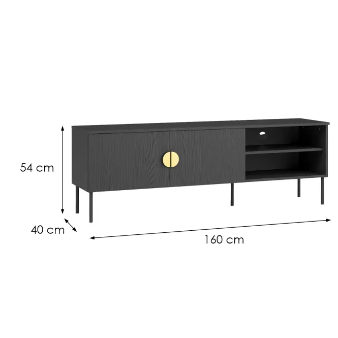 TV Stolík Mond 2D 08-B čierna