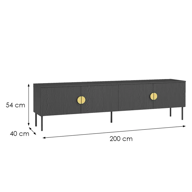 TV Stolík Mond 4D 09-B čierna
