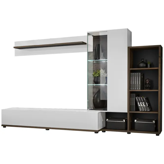 Obývacia stena SILK II PEW SK2 perla elm/biela