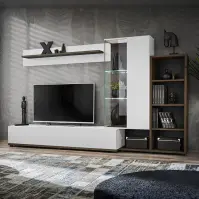Obývacia stena SILK II PEW SK2 perla elm/biela