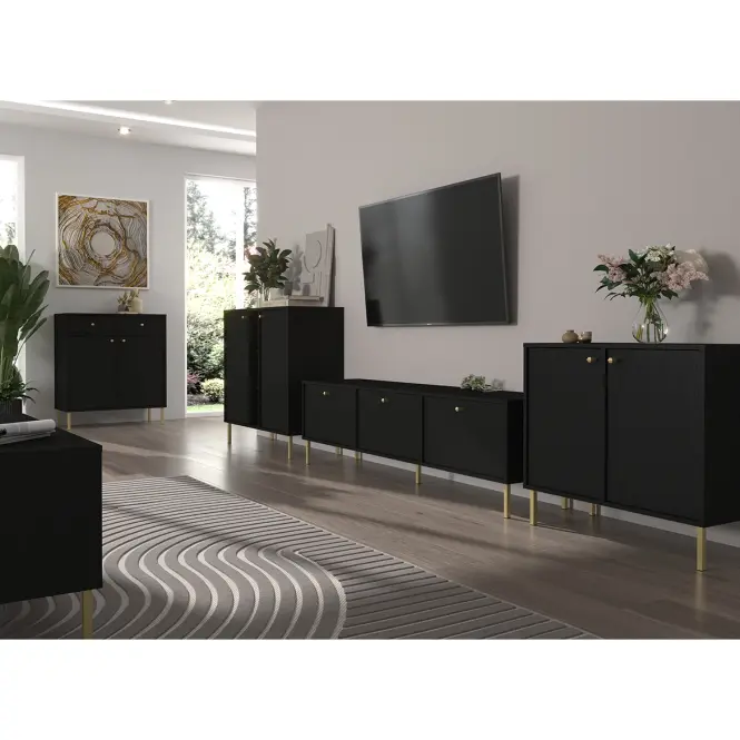 TV Stolík Tokyo 2 2K čierny grafit 302