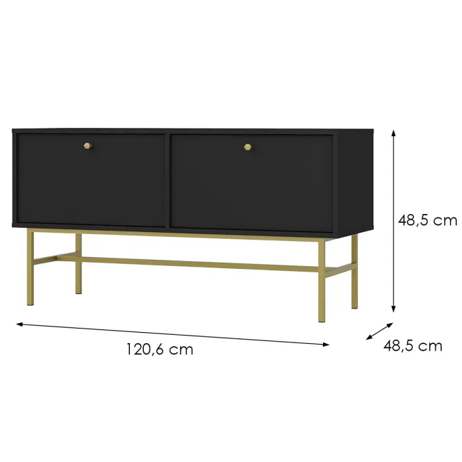TV Stolík Tokyo 3 2K čierny grafit 302,2