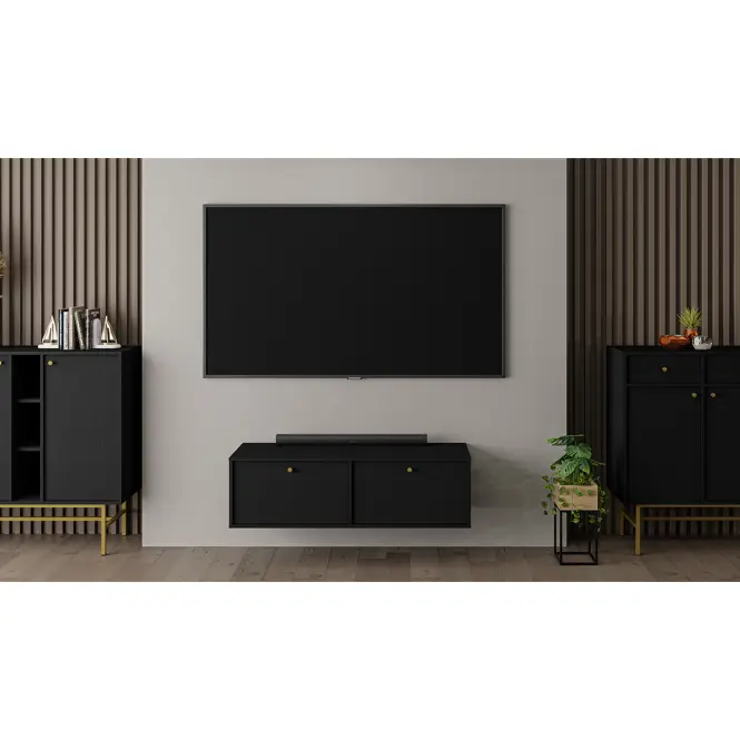 TV Stolík Tokyo 4 2K čierny grafit 302,5
