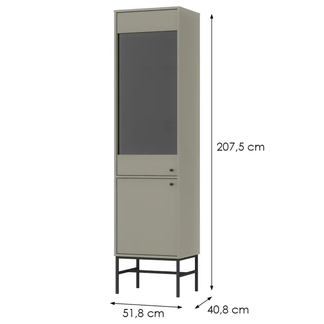 Vitrína Tokyo 3 2D eukalyptus 101,2