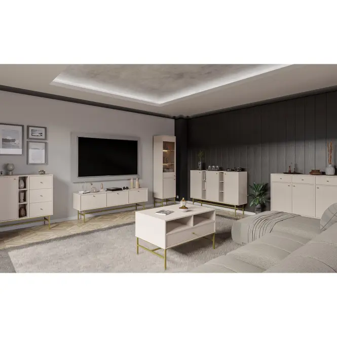Vitrína Tokyo 3 2D pieskovo béžová 101